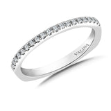 True fit matching diamond wedding band and a beautiful reminder of that special day for years to come.