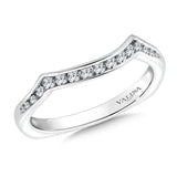 True fit matching diamond wedding band and a beautiful reminder of that special day for years to come.