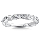 True fit matching diamond wedding band and a beautiful reminder of that special day for years to come.