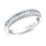 True fit matching diamond wedding band and a beautiful reminder of that special day for years to come.