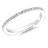 True fit matching diamond wedding band and a beautiful reminder of that special day for years to come.