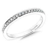 True fit matching diamond wedding band and a beautiful reminder of that special day for years to come.