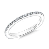 True fit matching diamond wedding band and a beautiful reminder of that special day for years to come.