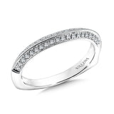 True fit matching diamond wedding band and a beautiful reminder of that special day for years to come.