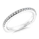 True fit matching diamond wedding band and a beautiful reminder of that special day for years to come.