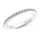 True fit matching diamond wedding band and a beautiful reminder of that special day for years to come.