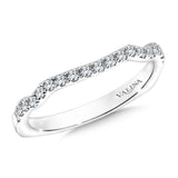 True fit matching diamond wedding band and a beautiful reminder of that special day for years to come.