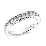 True fit matching diamond wedding band and a beautiful reminder of that special day for years to come.