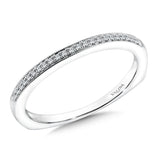 True fit matching diamond wedding band and a beautiful reminder of that special day for years to come.