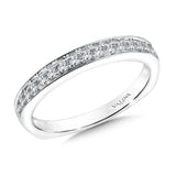 True fit matching diamond wedding band and a beautiful reminder of that special day for years to come.