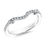 True fit matching diamond wedding band and a beautiful reminder of that special day for years to come.