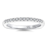 True fit matching diamond wedding band and a beautiful reminder of that special day for years to come.