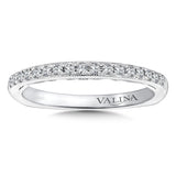 True fit matching diamond wedding band and a beautiful reminder of that special day for years to come.