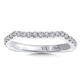 True fit matching diamond wedding band and a beautiful reminder of that special day for years to come.