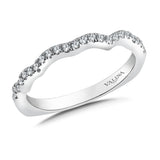 True fit matching diamond wedding band and a beautiful reminder of that special day for years to come.