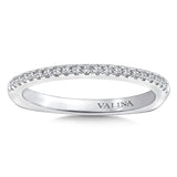 True fit matching diamond wedding band and a beautiful reminder of that special day for years to come.