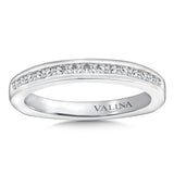 True fit matching diamond wedding band and a beautiful reminder of that special day for years to come.