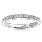 True fit matching diamond wedding band and a beautiful reminder of that special day for years to come.