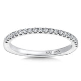 True fit matching diamond wedding band and a beautiful reminder of that special day for years to come.