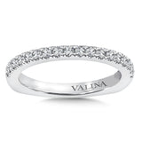 True fit matching diamond wedding band and a beautiful reminder of that special day for years to come.