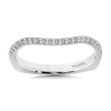 True fit matching diamond wedding band and a beautiful reminder of that special day for years to come.