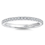 True fit matching diamond wedding band and a beautiful reminder of that special day for years to come.