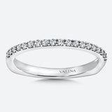 True fit matching diamond wedding band and a beautiful reminder of that special day for years to come.