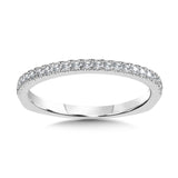True fit matching diamond wedding band and a beautiful reminder of that special day for years to come.