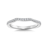 True fit matching diamond wedding band and a beautiful reminder of that special day for years to come.