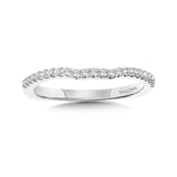 True fit matching diamond wedding band and a beautiful reminder of that special day for years to come.