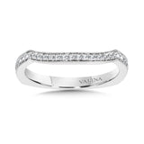 True fit matching diamond wedding band and a beautiful reminder of that special day for years to come.