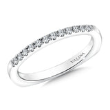 True fit matching diamond wedding band and a beautiful reminder of that special day for years to come.