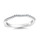 True fit matching diamond wedding band and a beautiful reminder of that special day for years to come.