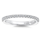 True fit matching diamond wedding band and a beautiful reminder of that special day for years to come.