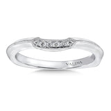 True fit matching diamond wedding band and a beautiful reminder of that special day for years to come.