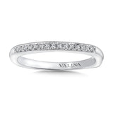 True fit matching diamond wedding band and a beautiful reminder of that special day for years to come.