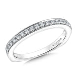 True fit matching diamond wedding band and a beautiful reminder of that special day for years to come.