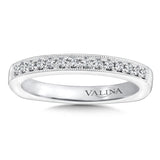 True fit matching diamond wedding band and a beautiful reminder of that special day for years to come.