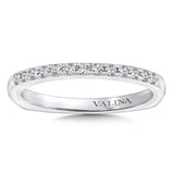 True fit matching diamond wedding band and a beautiful reminder of that special day for years to come.