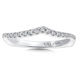 True fit matching diamond wedding band and a beautiful reminder of that special day for years to come.