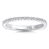 True fit matching diamond wedding band and a beautiful reminder of that special day for years to come.