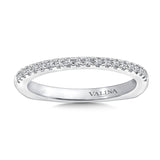 True fit matching diamond wedding band and a beautiful reminder of that special day for years to come.