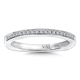 True fit matching diamond wedding band and a beautiful reminder of that special day for years to come.