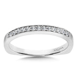 True fit matching diamond wedding band and a beautiful reminder of that special day for years to come.