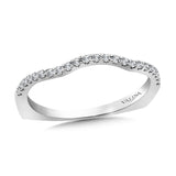 True fit matching diamond wedding band and a beautiful reminder of that special day for years to come.