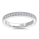 True fit matching diamond wedding band and a beautiful reminder of that special day for years to come.