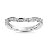 True fit matching diamond wedding band and a beautiful reminder of that special day for years to come.