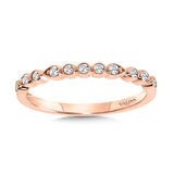 Bezel-Set Stackable Diamond Wedding Band