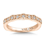 Decorative Milgraine Stackable Diamond Wedding Band