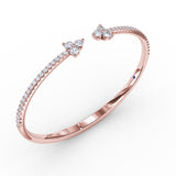 14Kt Rose Gold Diamond Fashion Bangles